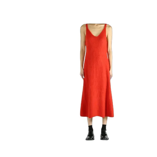 V-Neck Midi Dress
