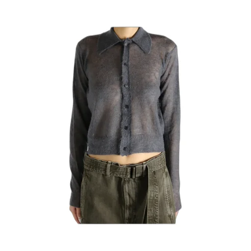 Sheer Button-Up Knitwear
