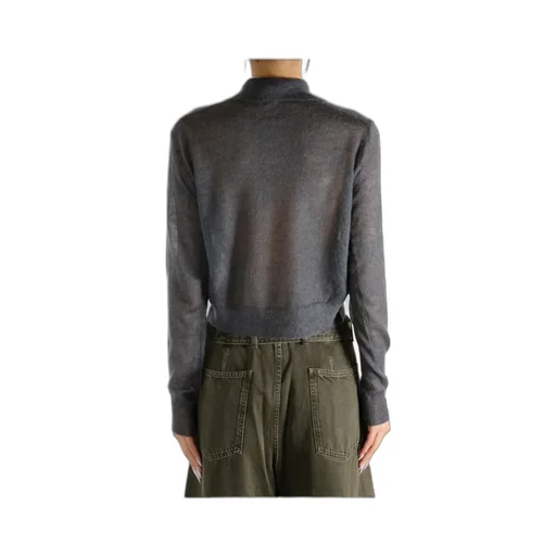 Sheer Button-Up Knitwear