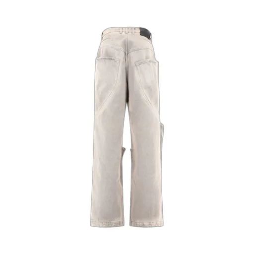 High-Waist Distressed Effect Jeans