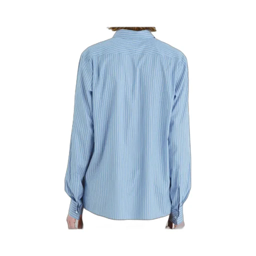 Cotton Silk Stripe Double-Cuff Shirt