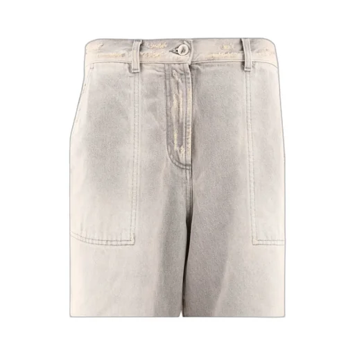 High-Waist Distressed Effect Jeans