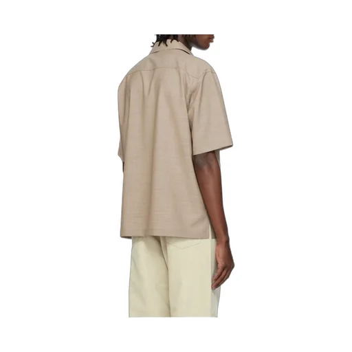 Tropical Wool Short-Sleeve Shirt