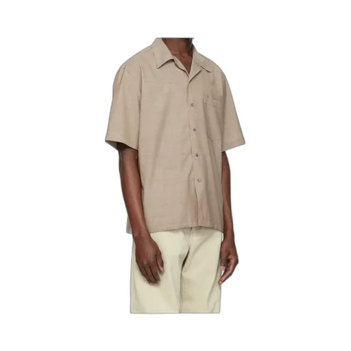 Tropical Wool Short-Sleeve Shirt