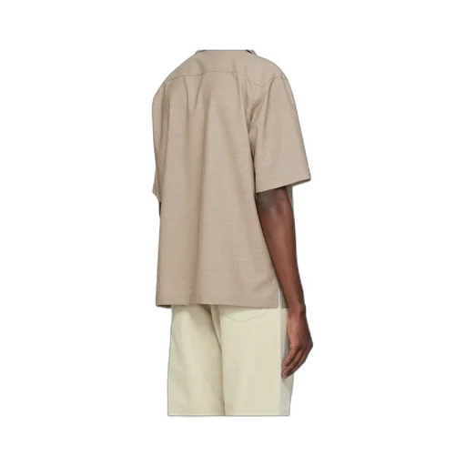 Tropical Wool Short-Sleeve Shirt