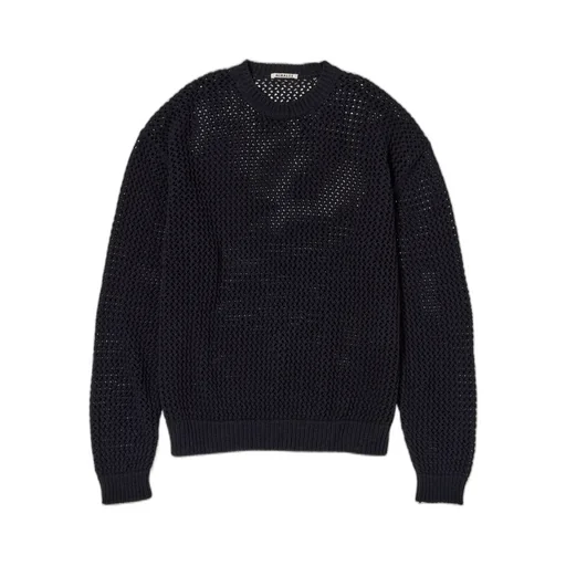 Long-Sleeved Mesh Sweater