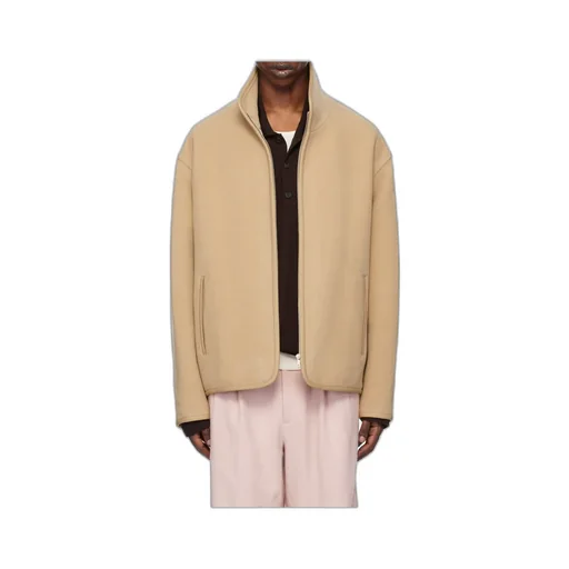 Double Cloth Heavy Pile Zip Jacket
