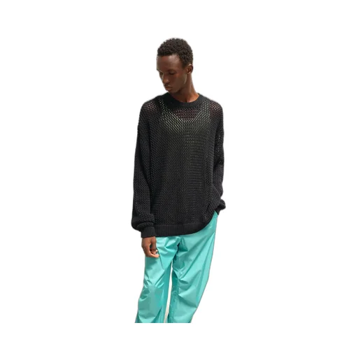 Long-Sleeved Mesh Sweater