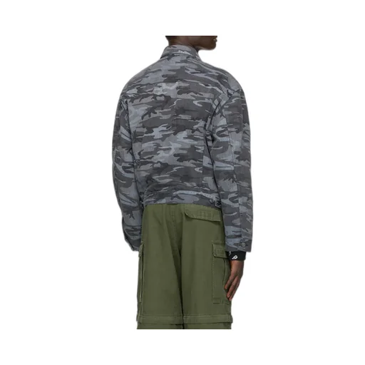 Camo Print Denim Jacket