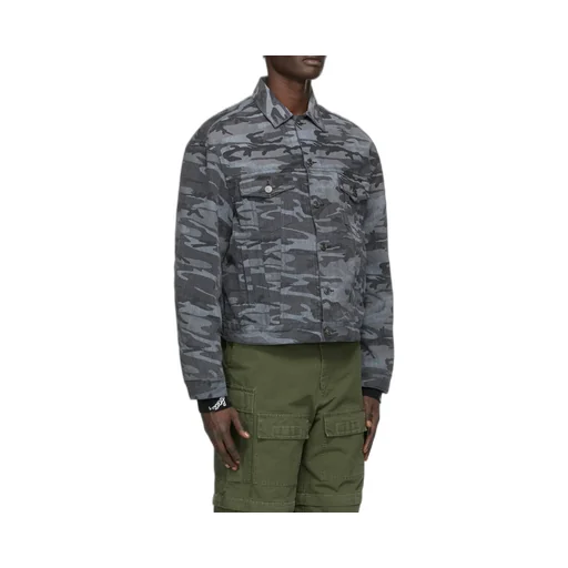 Camo Print Denim Jacket