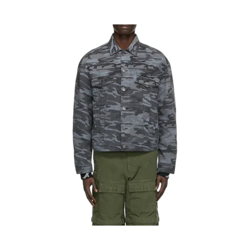Camo Print Denim Jacket