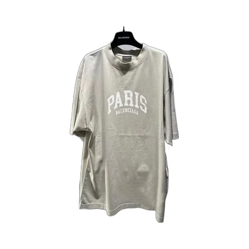 Paris Logo Printed Oversized T-Shirt