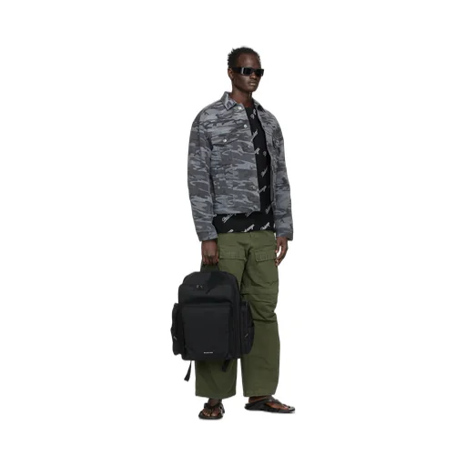 Camo Print Denim Jacket