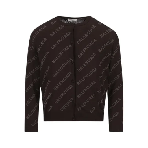All-Over Logo Buttoned Cardigan