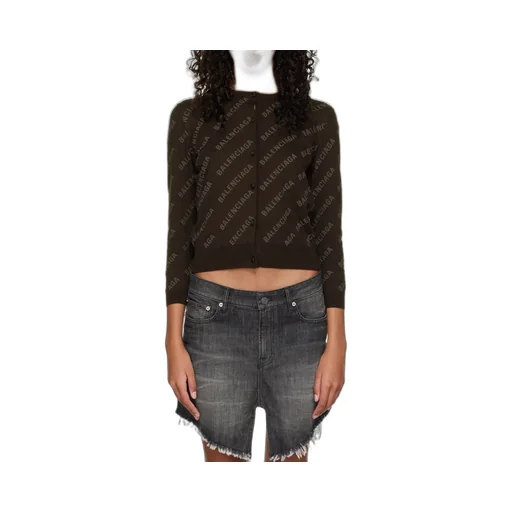 All-Over Logo Buttoned Cardigan