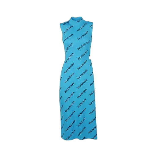 Allover Logo Wrap Dress