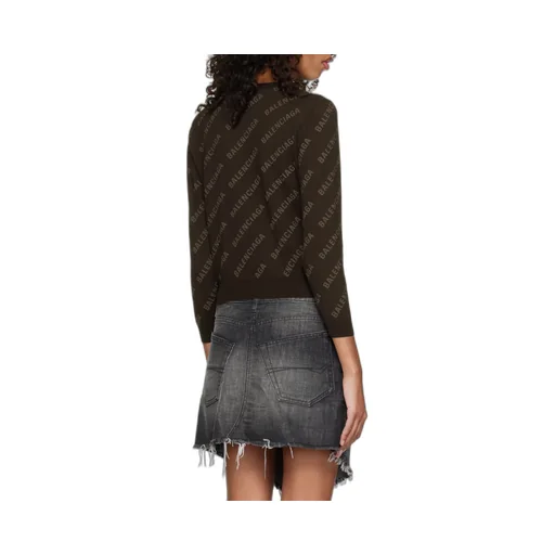 All-Over Logo Buttoned Cardigan