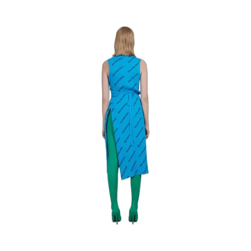 Allover Logo Wrap Dress