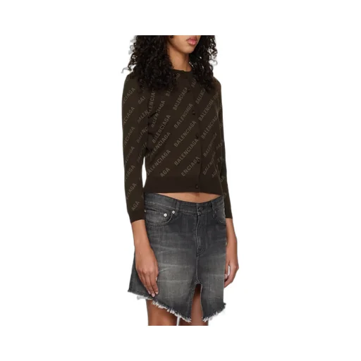 All-Over Logo Buttoned Cardigan