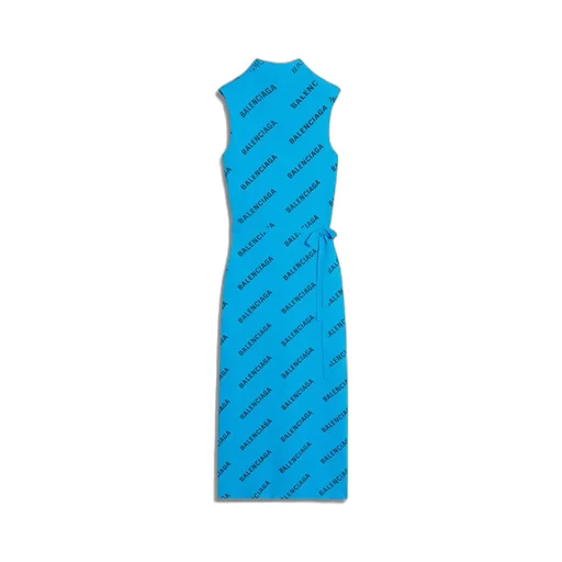 Allover Logo Wrap Dress