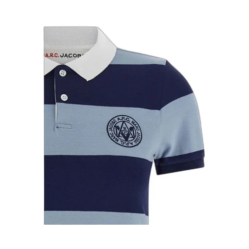 Striped Short-Sleeved Polo Shirt