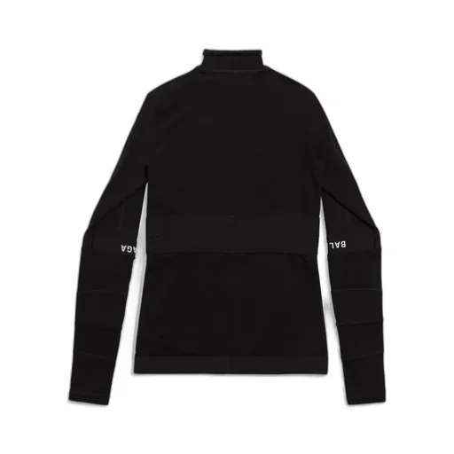 Logo Printed Turtleneck Top