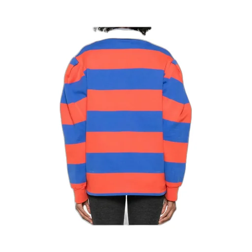 Striped Knitted Polo Top