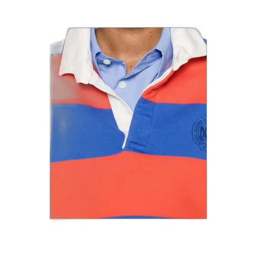 Striped Knitted Polo Top