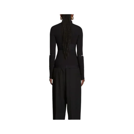 Logo Printed Turtleneck Top