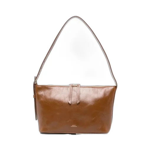 Vera Logo Printed Zipped Shoulder Bag