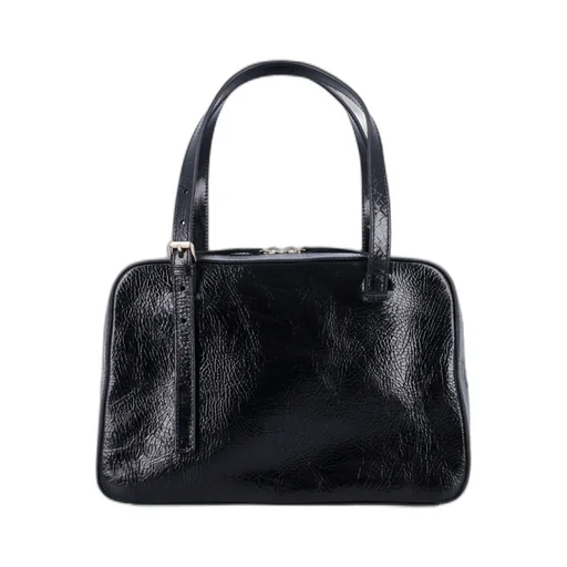 Buckled Top Handle Shoulder Bag