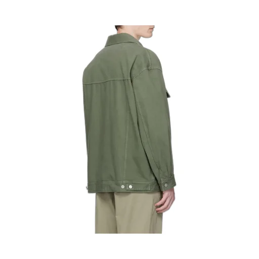 Button-Fastening Flap-Pocket Jacket