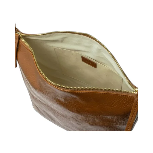 Top-Handle Zip Shoulder Bag