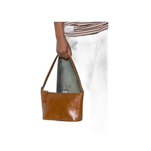 Vera Logo Printed Zipped Shoulder Bag
