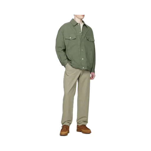 Button-Fastening Flap-Pocket Jacket