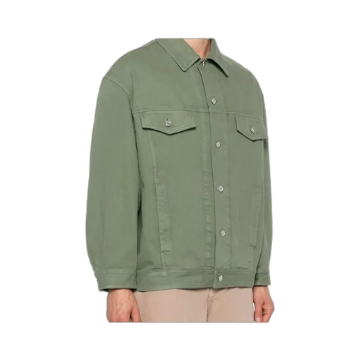 Button-Fastening Flap-Pocket Jacket
