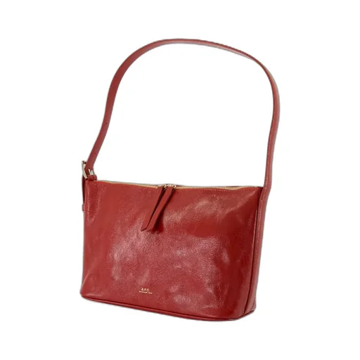 Top-Handle Zip Shoulder Bag