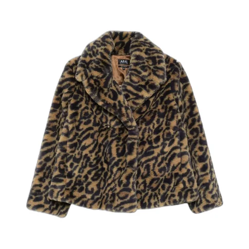 Leopard Print Double-Breasted Jacket