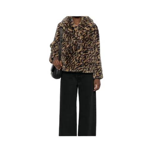 Leopard Print Double-Breasted Jacket