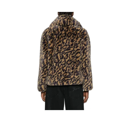 Leopard Print Double-Breasted Jacket