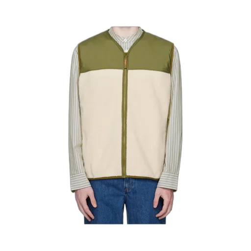 Fleece-Paneled Zip-Up Vest