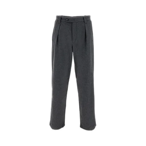 Pleated Wool-Blend Trousers