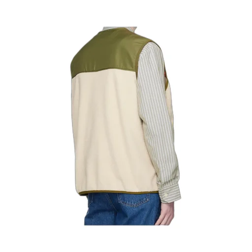 Fleece-Paneled Zip-Up Vest