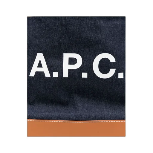 Medium Logo-Detail Denim Tote Bag