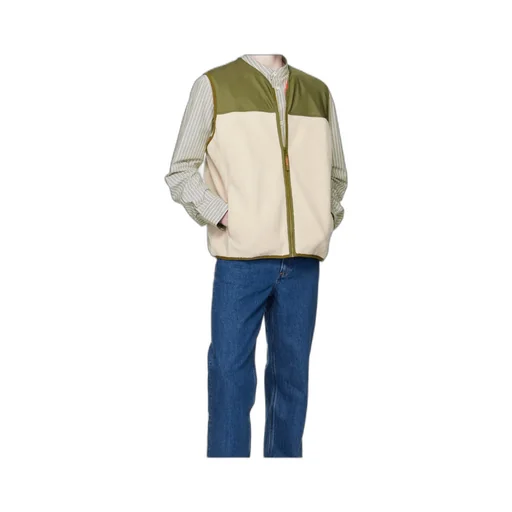 Fleece-Paneled Zip-Up Vest