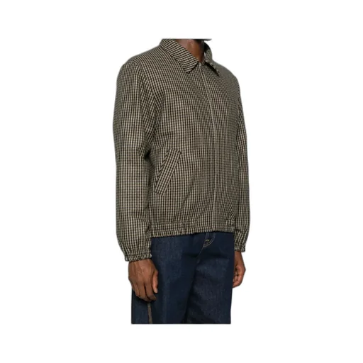 Gingham Check Zip-Up Jacket