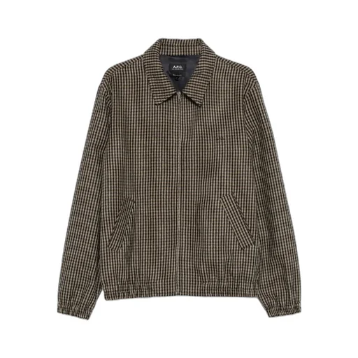 Gingham Check Zip-Up Jacket