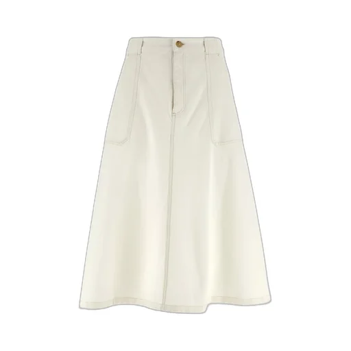 Laurie A-Line Midi Denim Skirt