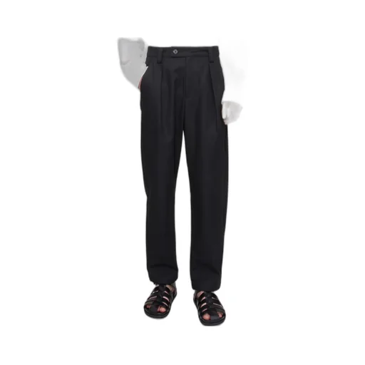 Pleated Straight Leg Pants
