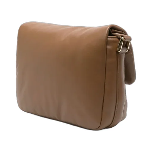 Logo-Printed Foldover Top Shoulder Bag